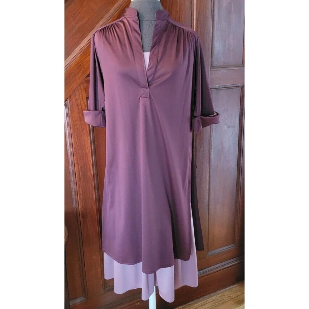 Vintage SAMUEL BLUE Two Piece Two Tone Purple Sundress Size 10